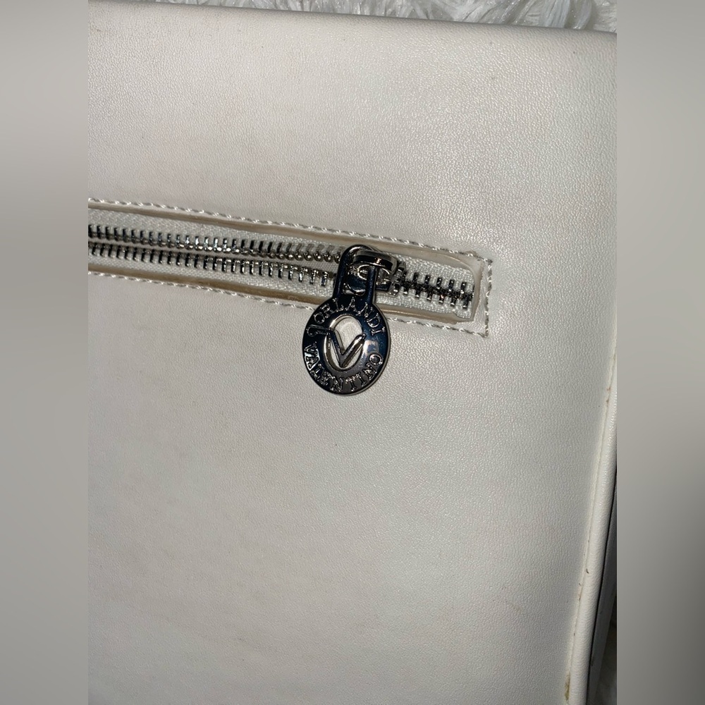 Valentino Orlandi White Crossbody Bag Flawed Missing a Rivet - Picture 5 of 9